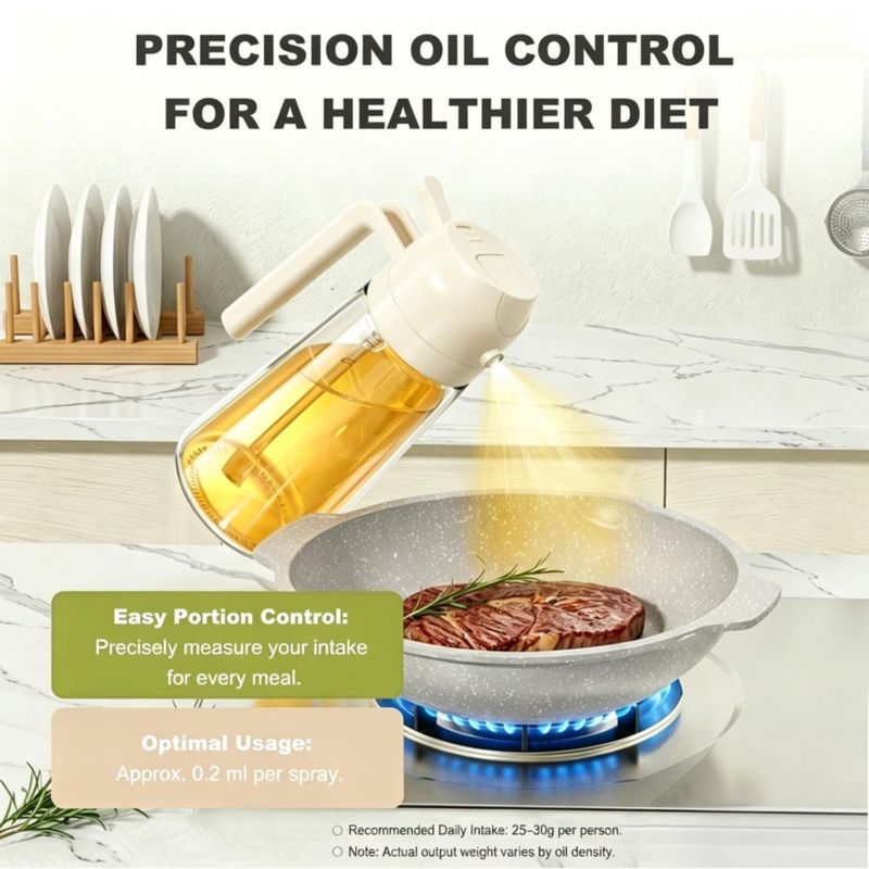 Botella Pure Future 470 ml Pulverizador y Dispensador de Aceite de Oliva