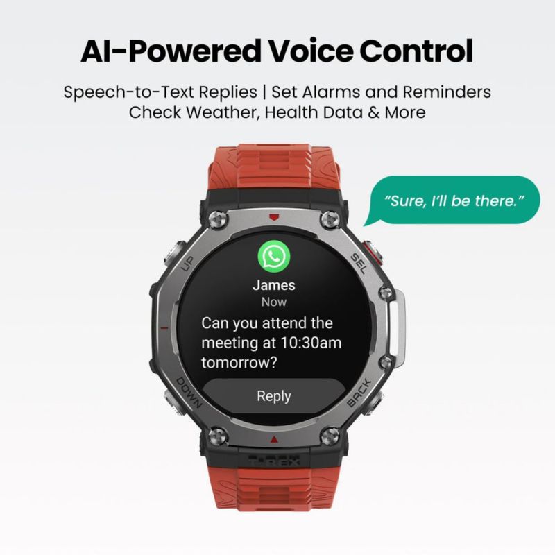 Reloj inteligente Amazfit T-Rex 3 robusto y militar 48 mm GPS negro