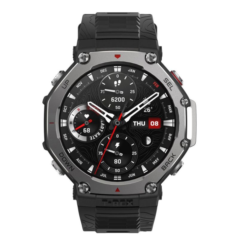 Reloj inteligente Amazfit T-Rex 3 robusto y militar 48 mm GPS negro