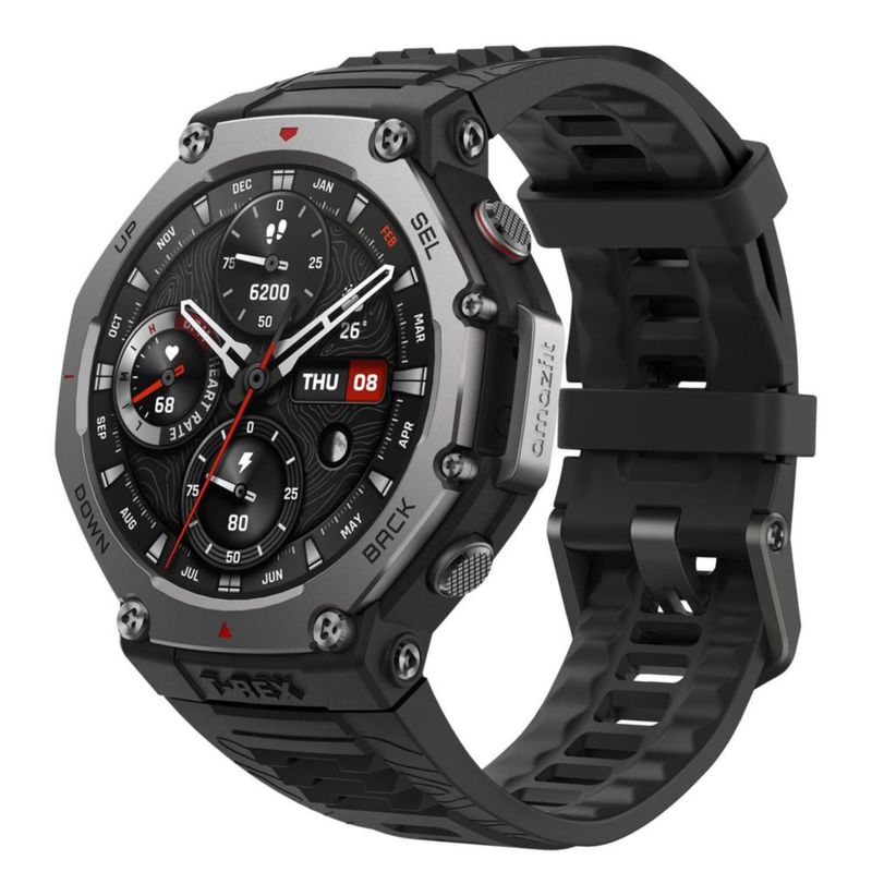 Reloj inteligente Amazfit T-Rex 3 robusto y militar 48 mm GPS negro