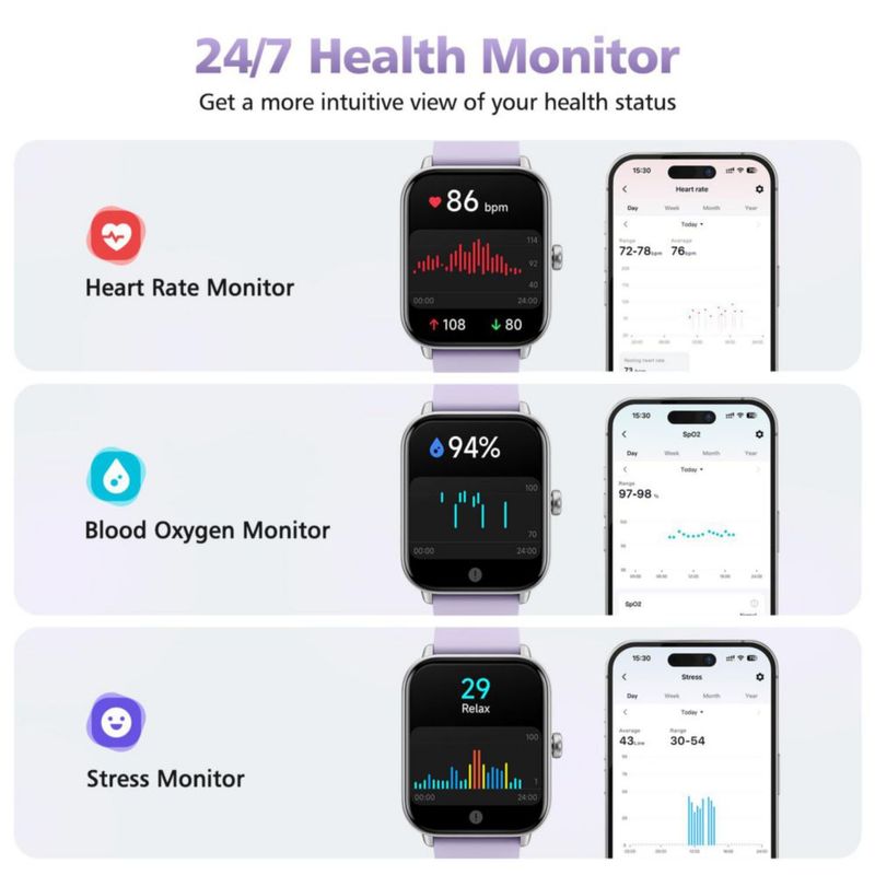 Reloj Inteligente Hingso 185" con Bluetooth y Llamadas Fitness