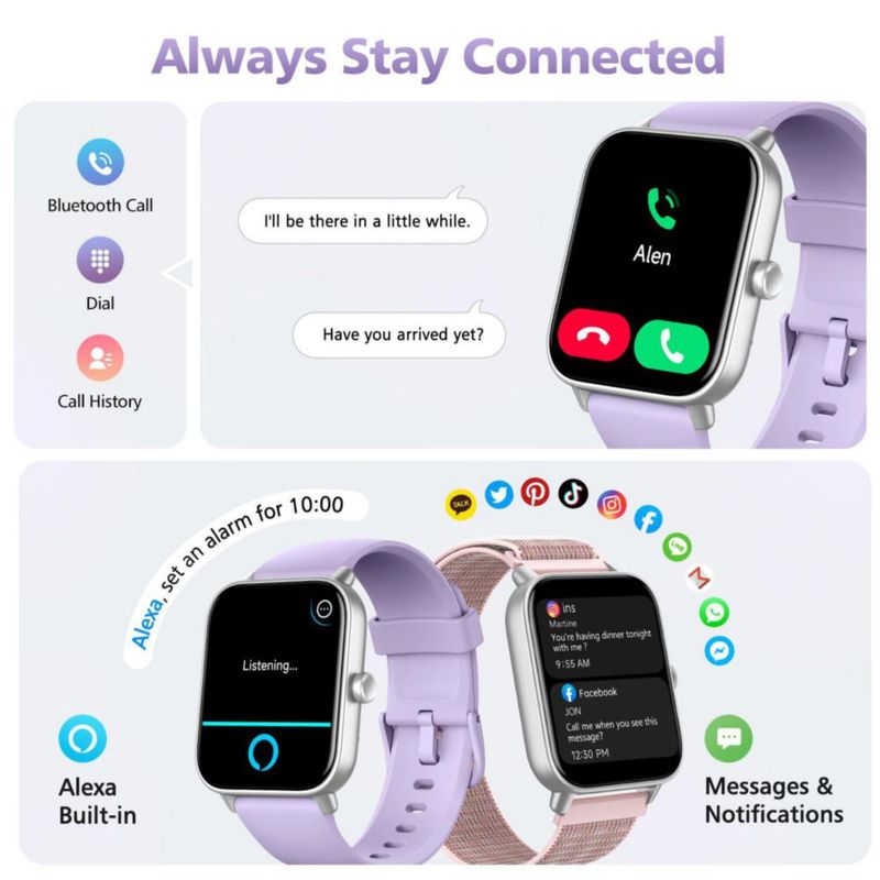 Reloj Inteligente Hingso 185" con Bluetooth y Llamadas Fitness