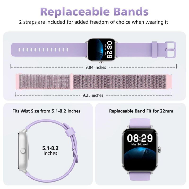 Reloj Inteligente Hingso 185" con Bluetooth y Llamadas Fitness