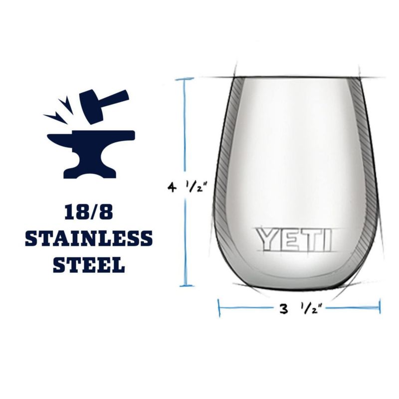 Vaso de vino YETI Rambler 300 ml con aislamiento al vacío acero inoxidable