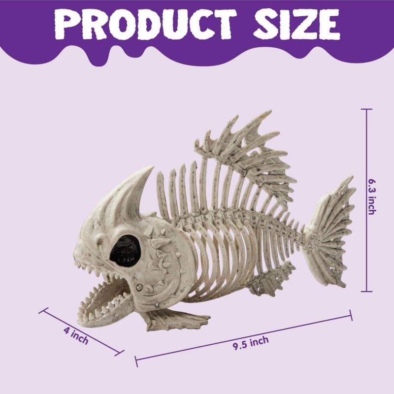 Figurita JOYIN 24 cm Esqueleto de Pez Decorativo – 2 piezas