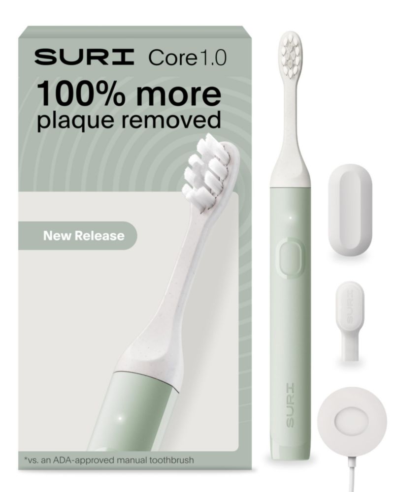 Cepillo de dientes eléctrico SURI Core Sonic verde batería de 4 semanas
