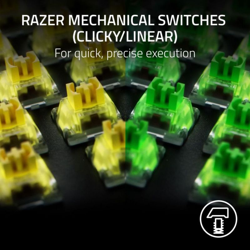 Teclado mecánico para juegos Razer BlackWidow V4 X Yellow