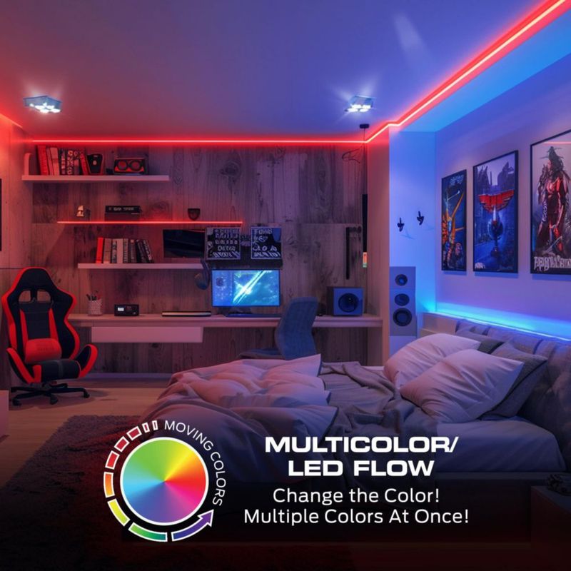 Tira de Luces LED Monster 30m RGB Reactiva al Sonido con Control Remoto
