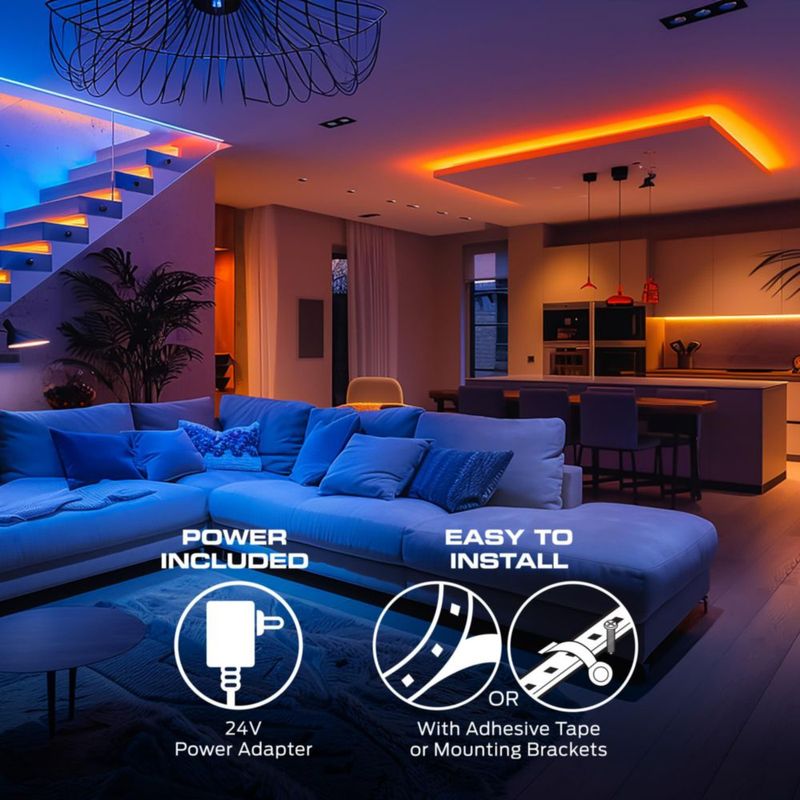 Tira de Luces LED Monster 30m RGB Reactiva al Sonido con Control Remoto