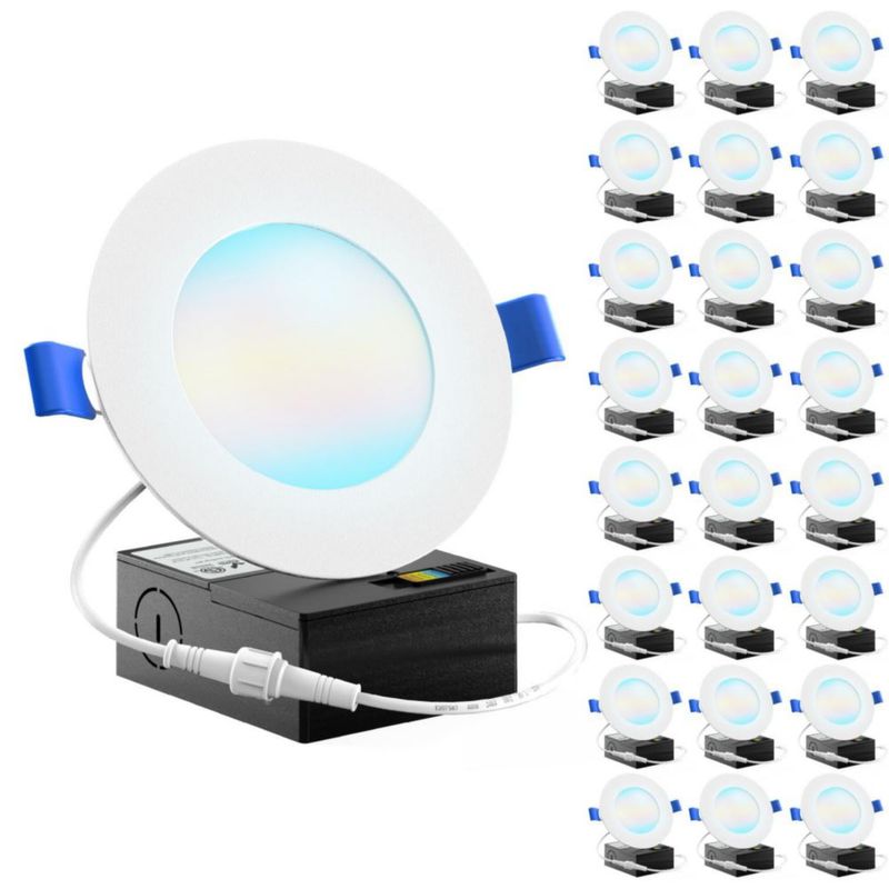 Luz empotrada LED Sunco Lighting 10 cm regulable 24 unidades