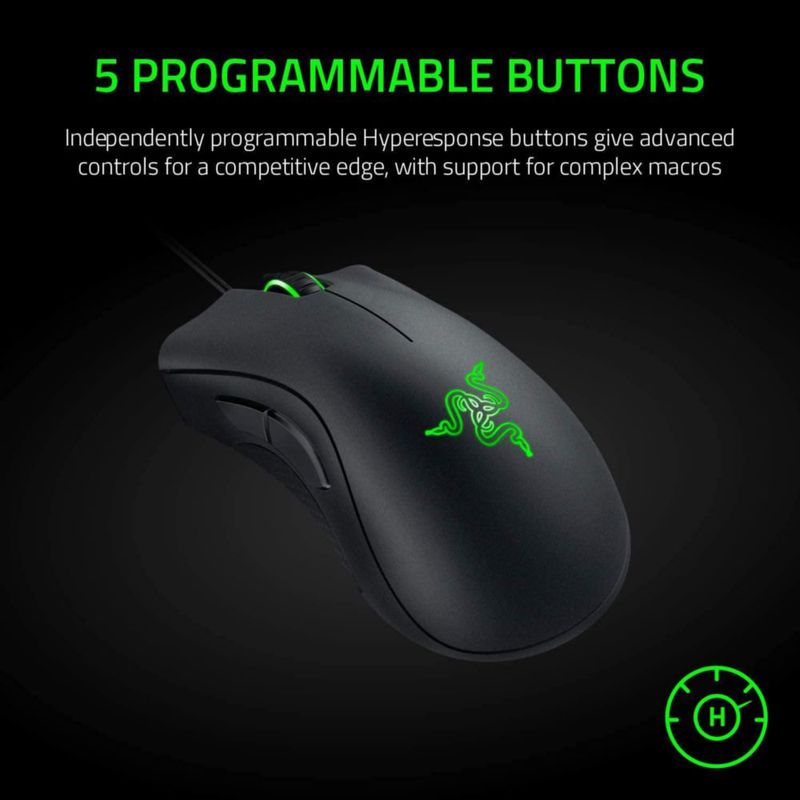 Ratón para juegos Razer DeathAdder Essential 6400 DPI negro