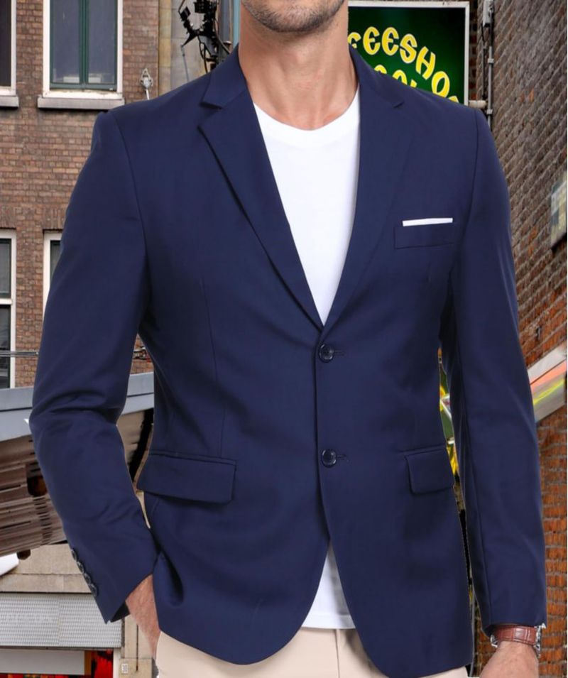 Blazer AIBUYTA Slim Fit azul marino talla M