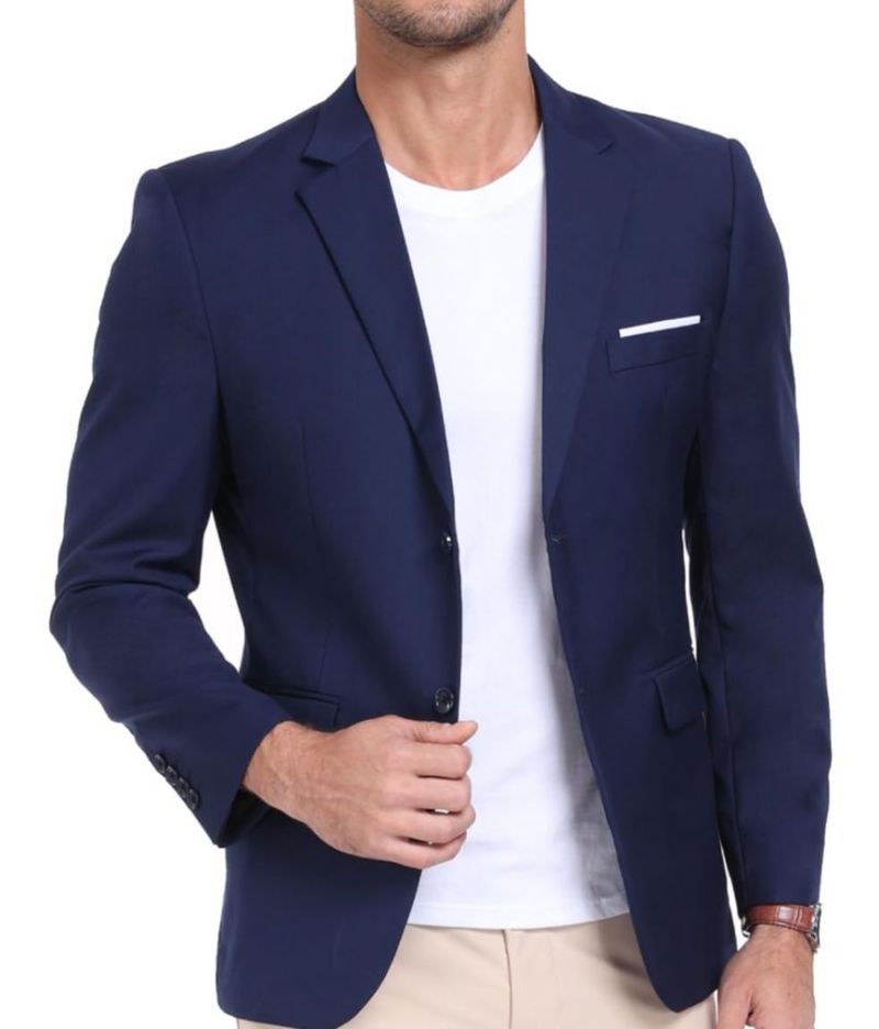 Blazer AIBUYTA Slim Fit azul marino talla M