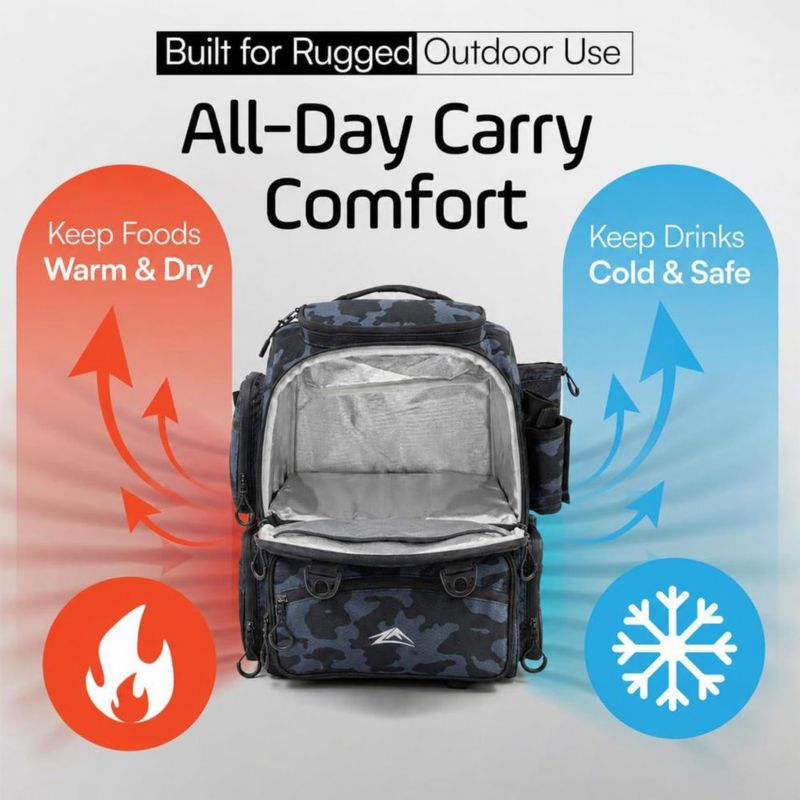 Mochila de Pesca Zaloom 40L Impermeable con Cajas de Aparejo