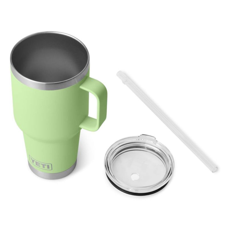 Taza YETI Rambler de 1 litro con tapa de pajita aislada al vacío inoxidable