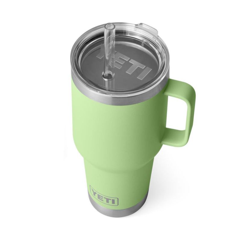 Taza YETI Rambler de 1 litro con tapa de pajita aislada al vacío inoxidable