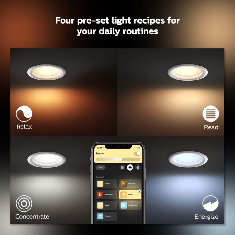 Luminaria Philips Hue de 4 pulgadas Smart Color Ambiance 850 lúmenes