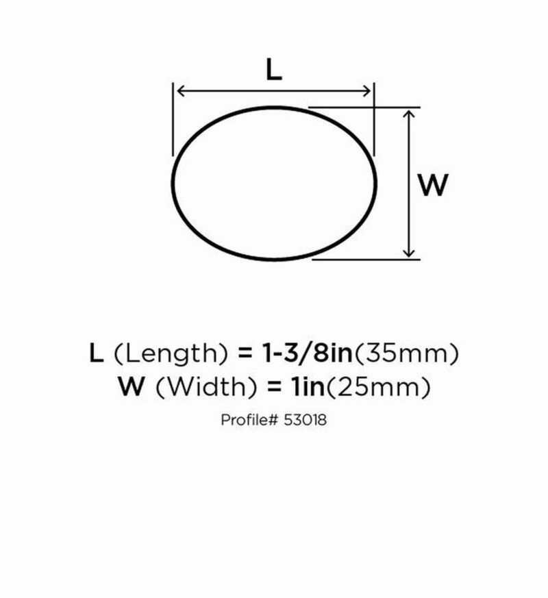 Pomo de Cajón Amerock Oval de Níquel Satín 35 cm