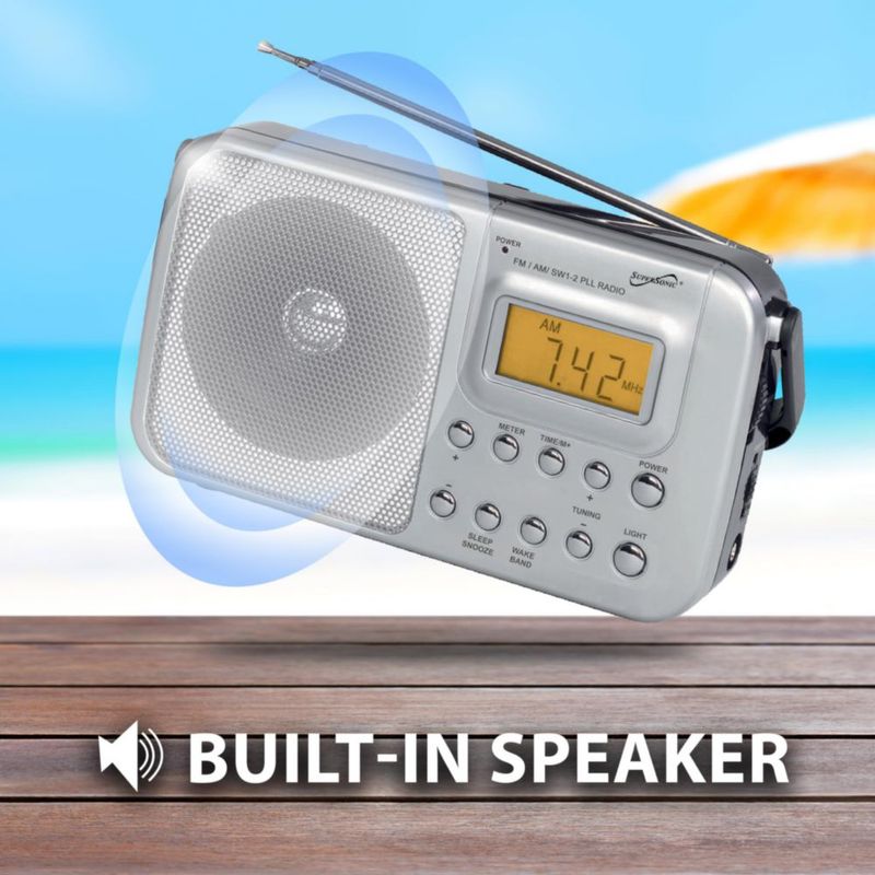 Radio portátil Supersonic SC-1091 de 4 bandas AM/FM/SW