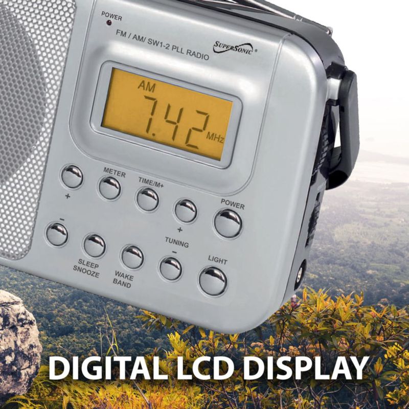 Radio portátil Supersonic SC-1091 de 4 bandas AM/FM/SW