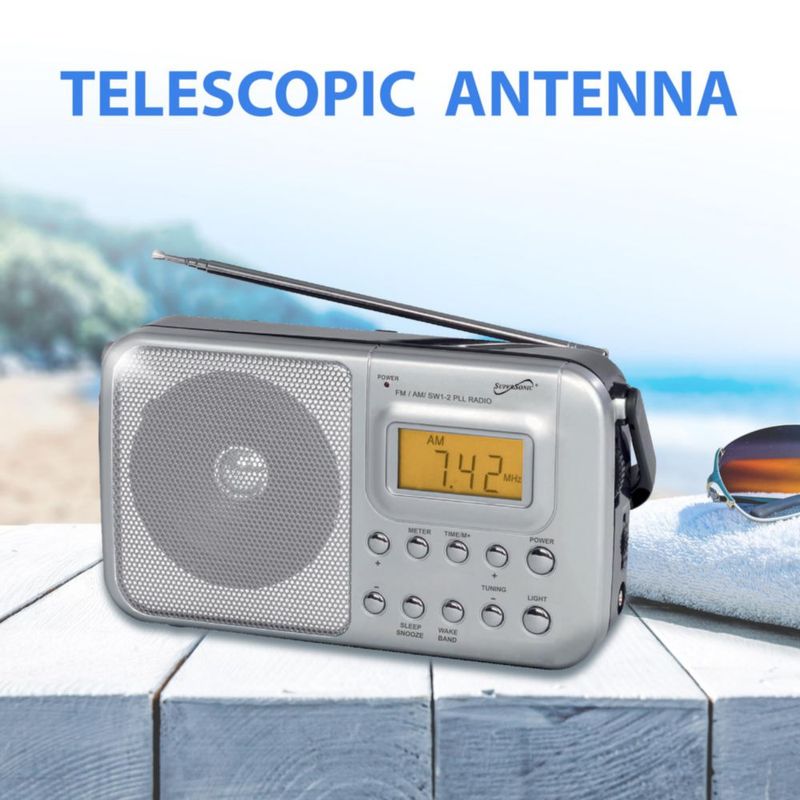 Radio portátil Supersonic SC-1091 de 4 bandas AM/FM/SW