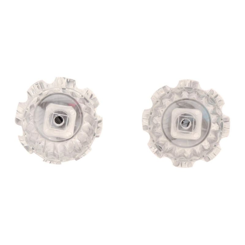 Par de manijas para grifos Sterling Danco 14884 color blanco y transparente