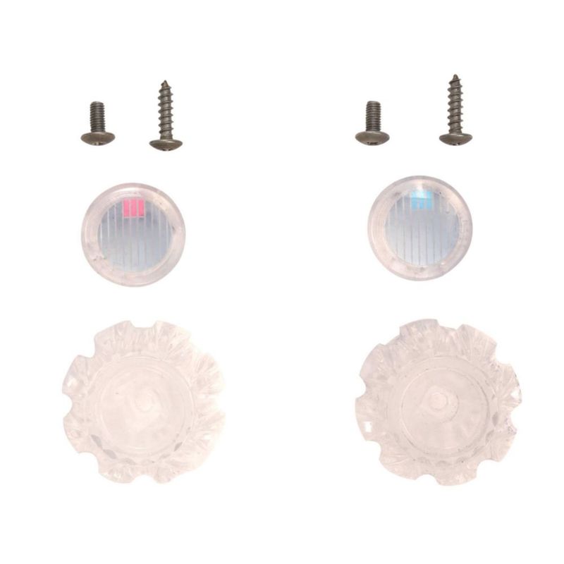 Par de manijas para grifos Sterling Danco 14884 color blanco y transparente