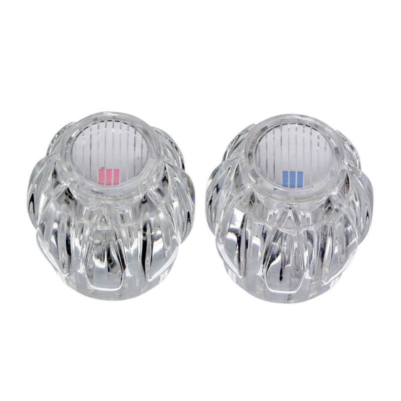 Par de manijas para grifos Sterling Danco 14884 color blanco y transparente