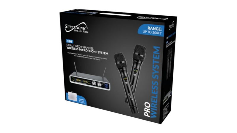 Sistema de micrófono inalámbrico Supersonic SC-920UHF UHF Dual