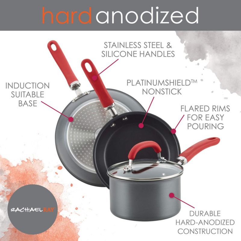 Set de utensilios de cocina Rachael Ray Create Delicious de 11 piezas color rojo