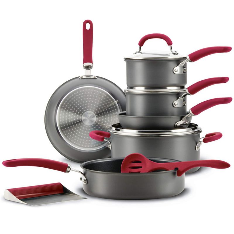 Set de utensilios de cocina Rachael Ray Create Delicious de 11 piezas color rojo