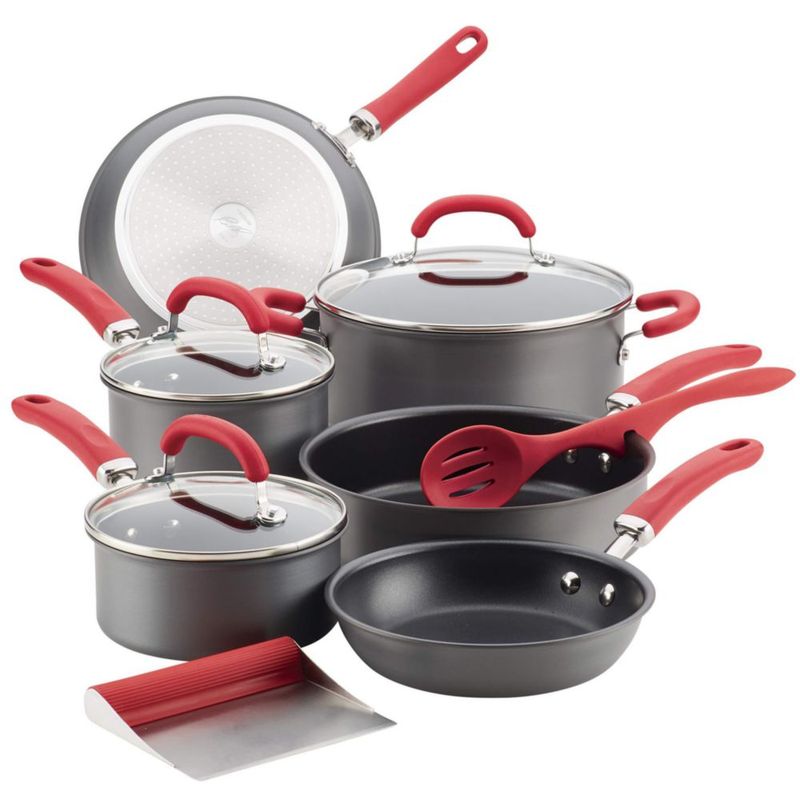 Set de utensilios de cocina Rachael Ray Create Delicious de 11 piezas color rojo