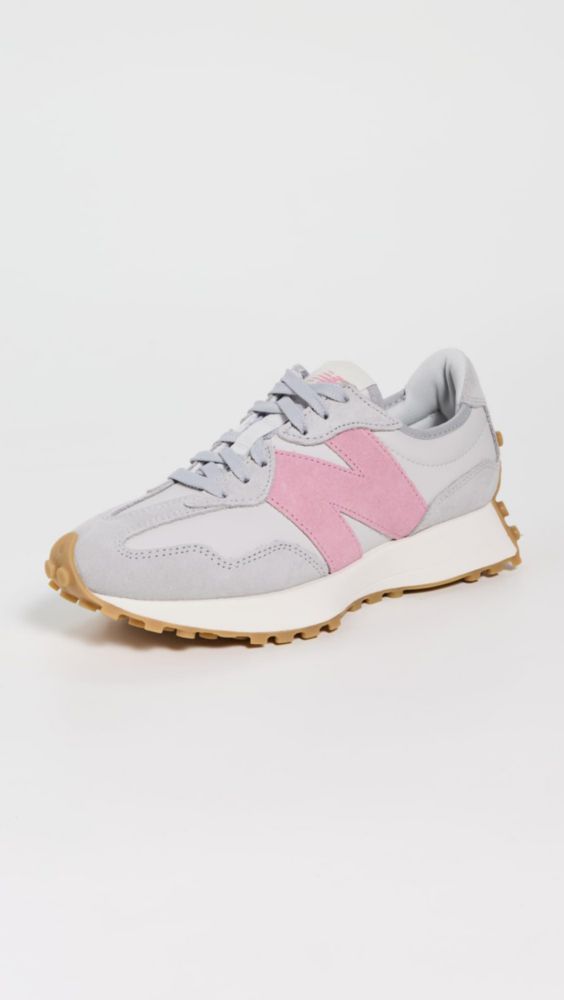 Zapatillas New Balance 327 Mujer Raincloud/Pink talla 6 anchura media