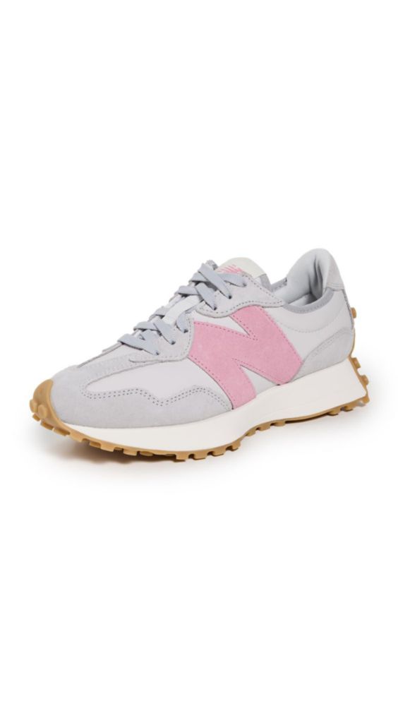 Zapatillas New Balance 327 Mujer Raincloud/Pink talla 6 anchura media