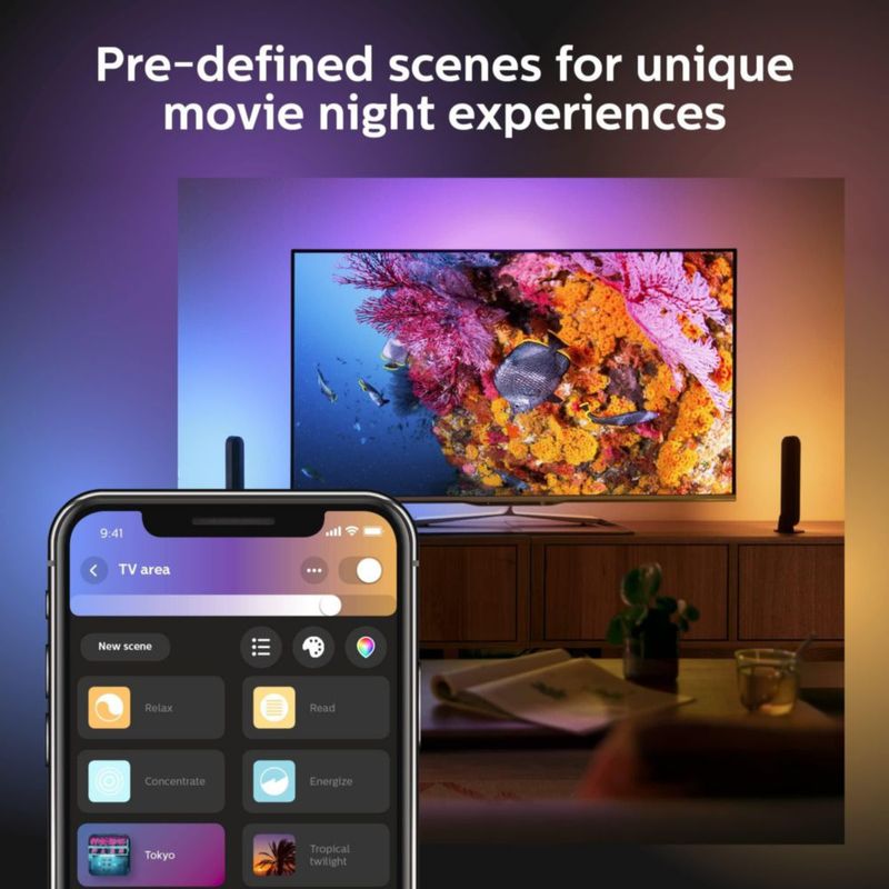 Kit base para barra de luces Smart Play Philips Hue White paquete de 2