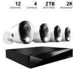 Sistema de cámara de seguridad Night Owl 12Ch DVR 2K HD 1TB HDD