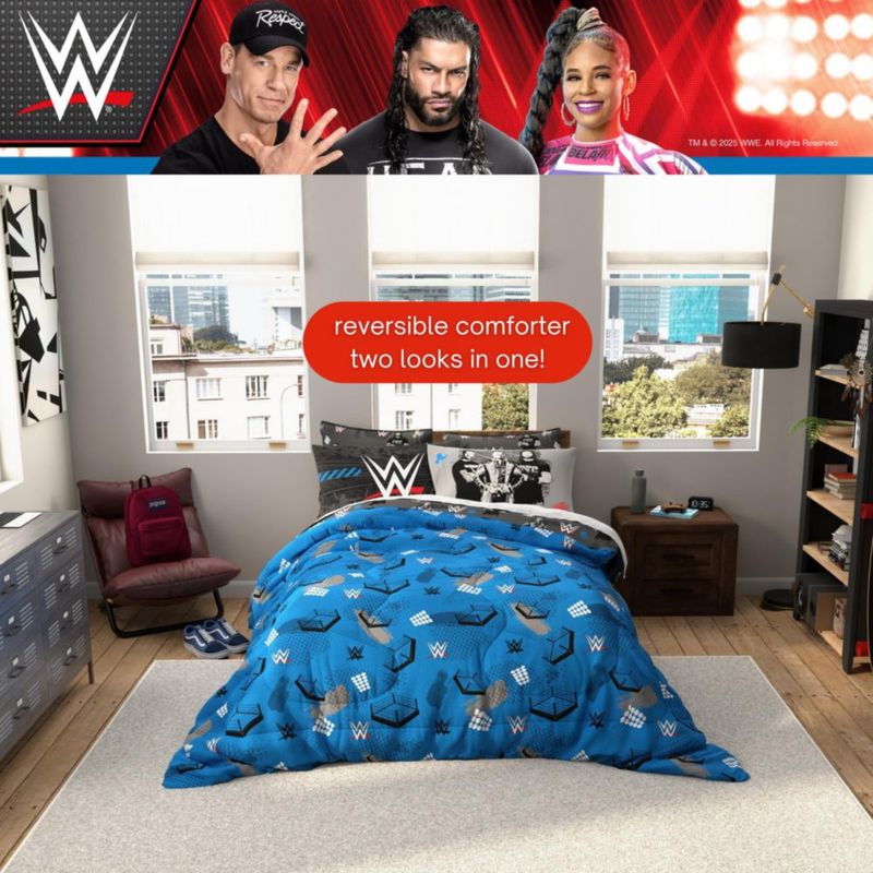 Juego de ropa de cama Franco Queen 7 piezas con licencia oficial WWE