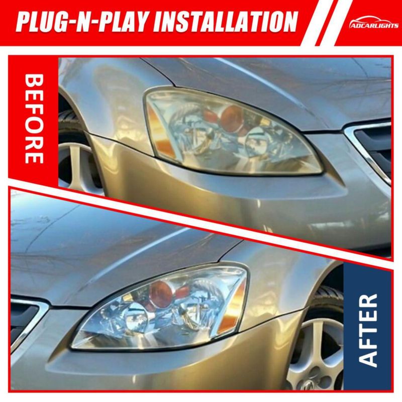 Par de faros ADCARLIGHTS Nissan Altima 2002‑2004 en cromo