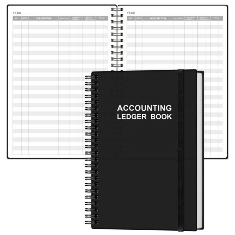 Libro contable Heveboik A5 15 cm x 21 cm negro