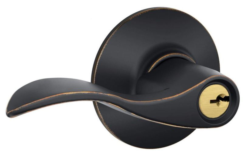 Palanca de entrada SCHLAGE F51VACC716 Accent Aged Bronze