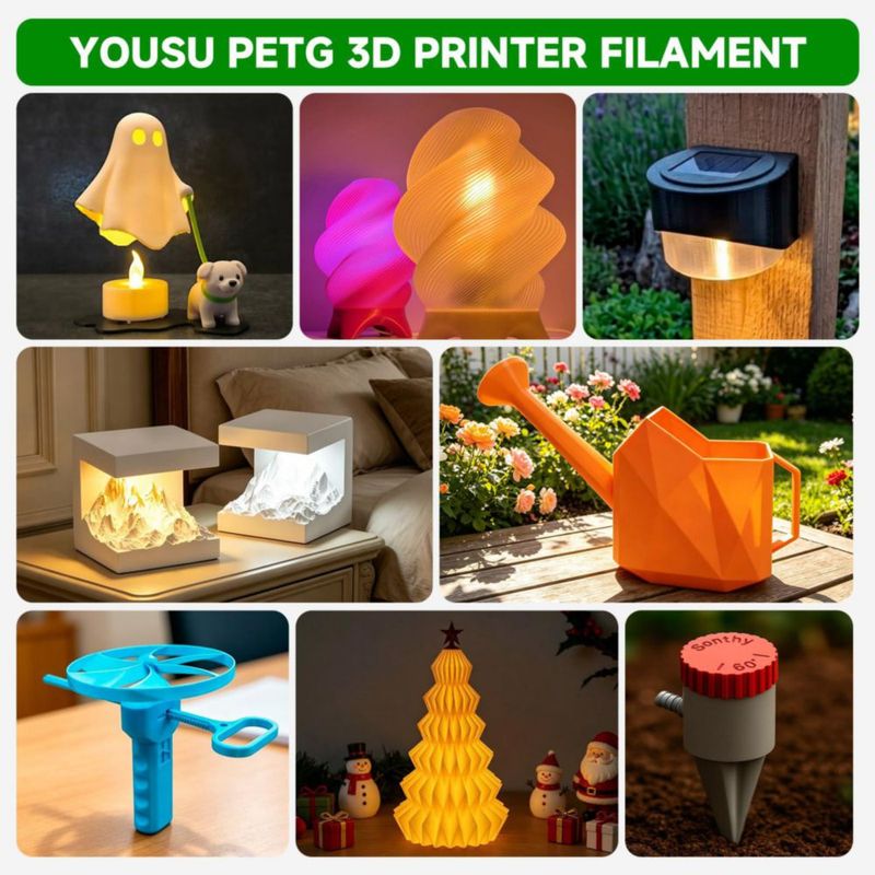 Filamento PETG YOUSU 175 mm 1 kg Negro para Impresora 3D