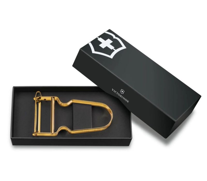 Pelador Victorinox REX para frutas y verduras chapado en oro