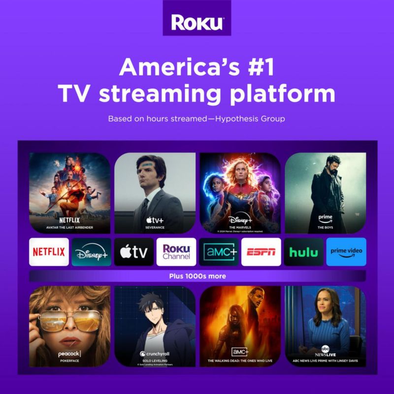 Dispositivo de streaming Roku Streaming Stick 4K con control remoto por voz