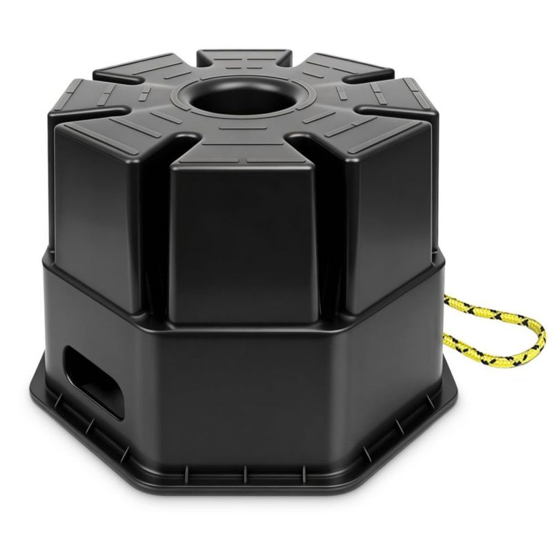 Bloque de Soporte para Gato de Remolque HOXWELL Negro 20 cm 18 toneladas de Capacidad