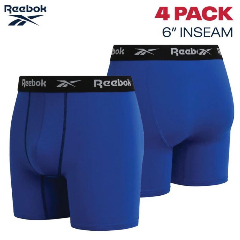 Calzoncillos boxer Reebok pack de 8 con entrepierna de 15 cm y tejido elástico de alto rendimiento