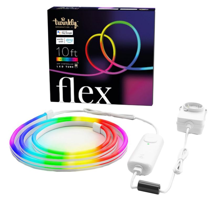 Tubo LED Twinkly Flex de 3 m RGB multicolor con alimentación USB-C