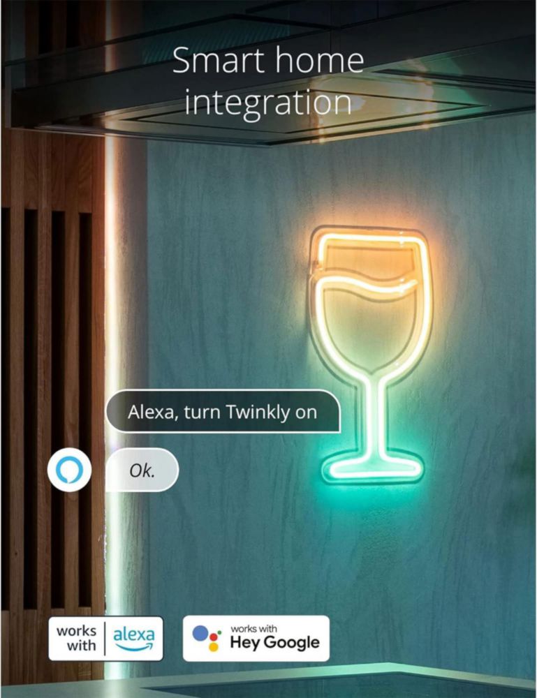 Tubo LED Twinkly Flex de 3 m RGB multicolor con alimentación USB-C
