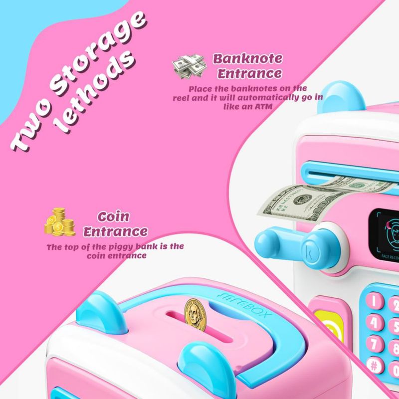 Alcancía electrónica TROTK con reconocimiento facial – Juguete tipo cajero automático – Regalo
