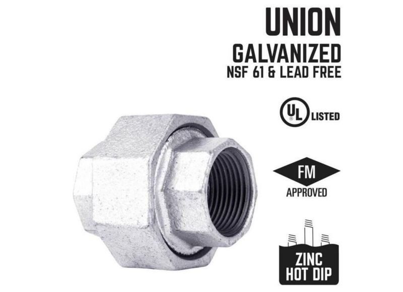 Unión Mueller Streamline Galvanizada de 3"