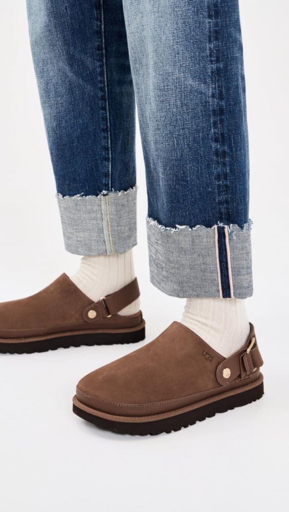 Zueco para mujer UGG Goldenstar Villa Castaña Oscura Talla 10